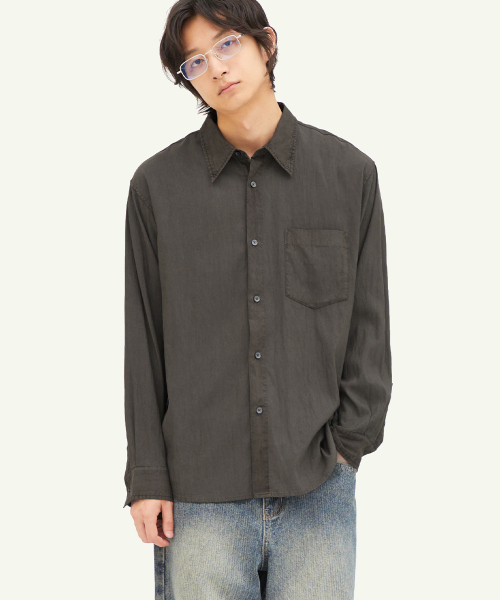 INTEMPOMOOD(インテンポムード)の「ダウンピグメントウォッシングシャツ_ワイン(シャツ/ブラウス・メンズ・ワイン・MEDIUM/LARGE/X-LARGE)」の14枚目の写真