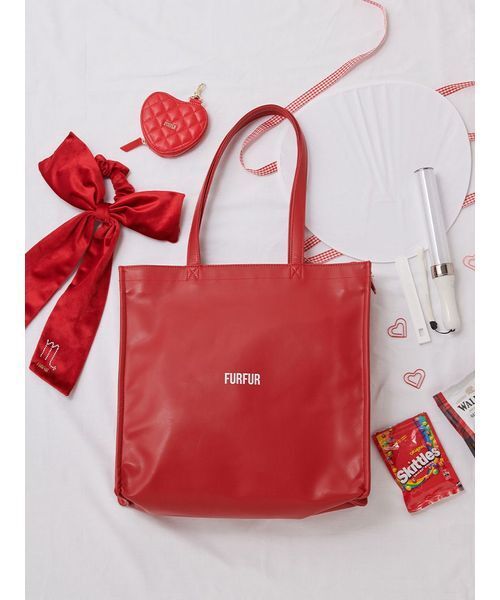 FURFUR（ファーファー）の「【USAGI ONLINE/ZOZOTOWN限定】ファスナー付きキャリーオントートバッグ（トートバッグ・レディース・グリーン/レッド/ブラウン/ピンク/イエロー/ラベンダー/ネイビー/アイボリー/ブラック/ライトブルー・F）」の10枚目の写真