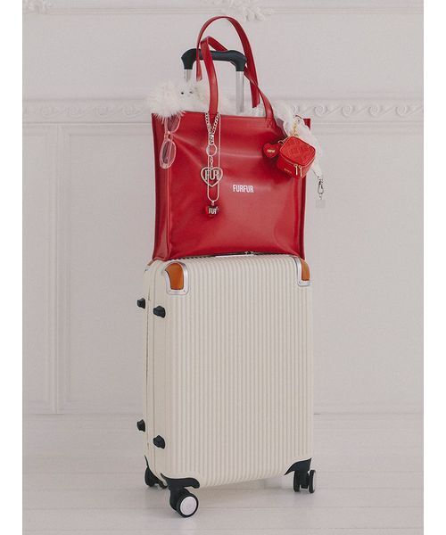 FURFUR（ファーファー）の「【USAGI ONLINE/ZOZOTOWN限定】ファスナー付きキャリーオントートバッグ（トートバッグ・レディース・グリーン/レッド/ブラウン/ピンク/イエロー/ラベンダー/ネイビー/アイボリー/ブラック/ライトブルー・F）」の13枚目の写真