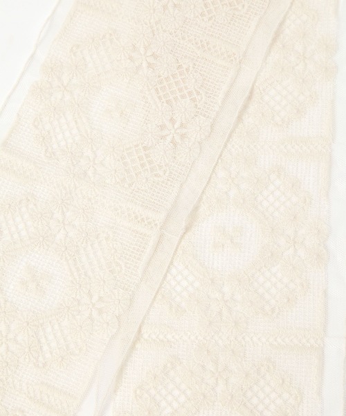 studio CLIP（スタディオクリップ）の「レースマルチスカーフ（ストール/ショール・レディース・ブラック/ナチュラル・FREE）」の3枚目の写真