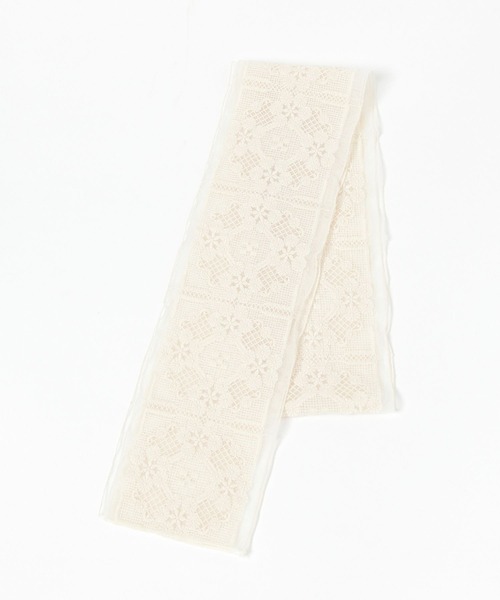 studio CLIP（スタディオクリップ）の「レースマルチスカーフ（ストール/ショール・レディース・ブラック/ナチュラル・FREE）」の6枚目の写真