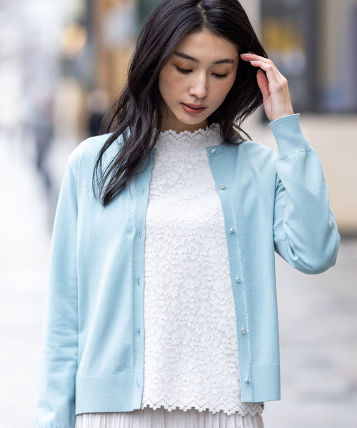 A/C DESIGN BY ALPHA CUBIC(エーシーデザインバイアルファキュービック)の「フロントレースハイネックカットソー(Tシャツ/カットソー・レディース・ライトグレー/オフホワイト・M/L)」の14枚目の写真