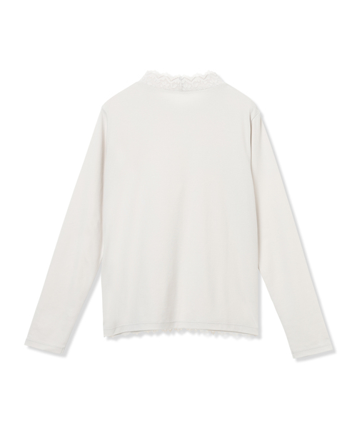 A/C DESIGN BY ALPHA CUBIC(エーシーデザインバイアルファキュービック)の「フロントレースハイネックカットソー(Tシャツ/カットソー・レディース・ライトグレー/オフホワイト・M/L)」の17枚目の写真