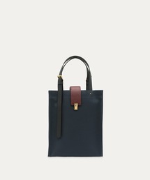 CULLNI（クルニ）の「Leather Flap Adjustable Belt Canvas Tote（ショルダーバッグ）」