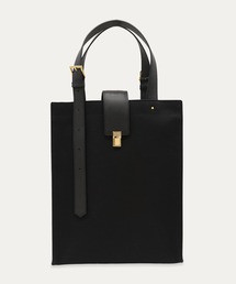 CULLNI（クルニ）の「Leather Flap Adjustable Belt Canvas Tote（ショルダーバッグ）」