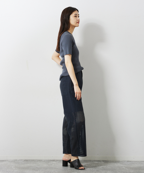 Spick & Span(スピックアンドスパン)の「《追加》ランダムリブ クルー3(ニット/セーター・レディース・チャコールグレー/ホワイト・FREE)」の6枚目の写真