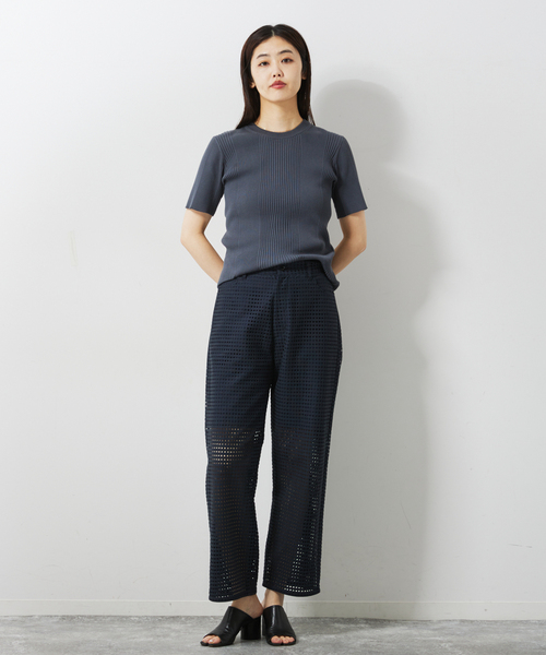 Spick & Span(スピックアンドスパン)の「《追加》ランダムリブ クルー3(ニット/セーター・レディース・チャコールグレー/ホワイト・FREE)」の7枚目の写真