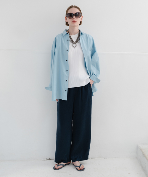 Spick & Span(スピックアンドスパン)の「《追加》ランダムリブ クルー3(ニット/セーター・レディース・チャコールグレー/ホワイト・FREE)」の8枚目の写真