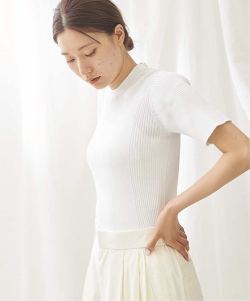 Spick & Span(スピックアンドスパン)の「《追加》ランダムリブ クルー3(ニット/セーター・レディース・チャコールグレー/ホワイト・FREE)」の9枚目の写真