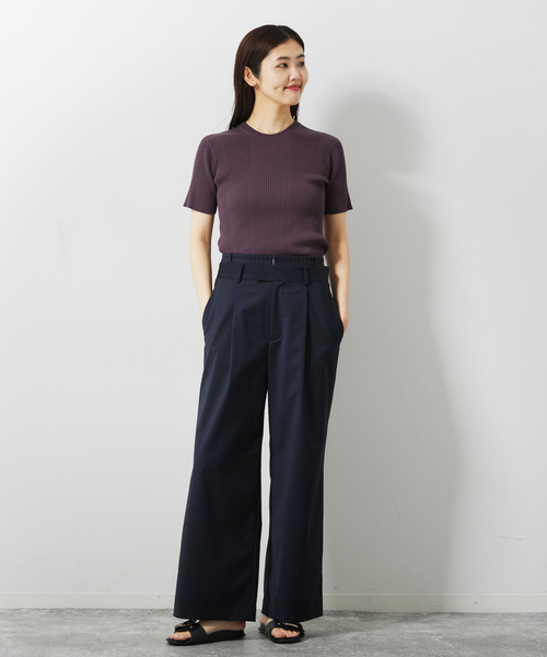 Spick & Span(スピックアンドスパン)の「《追加》ランダムリブ クルー3(ニット/セーター・レディース・チャコールグレー/ホワイト・FREE)」の12枚目の写真