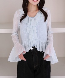 カットレースラッフルフリルＴＯＰＳ