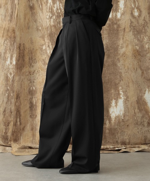 HARE(ハレ)の「【NARRIL】Wool Blend Trousers(スラックス・メンズ・ブラック/グレー・SMALL/MEDIUM)」の3枚目の写真