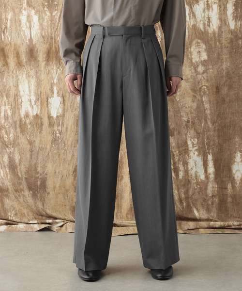 HARE(ハレ)の「【NARRIL】Wool Blend Trousers(スラックス・メンズ・ブラック/グレー・SMALL/MEDIUM)」の20枚目の写真