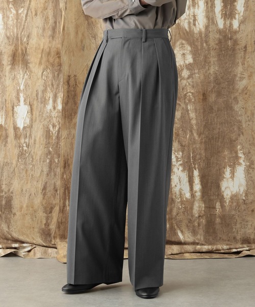 HARE(ハレ)の「【NARRIL】Wool Blend Trousers(スラックス・メンズ・ブラック/グレー・SMALL/MEDIUM)」の21枚目の写真