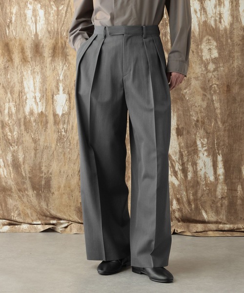 HARE(ハレ)の「【NARRIL】Wool Blend Trousers(スラックス・メンズ・ブラック/グレー・SMALL/MEDIUM)」の22枚目の写真