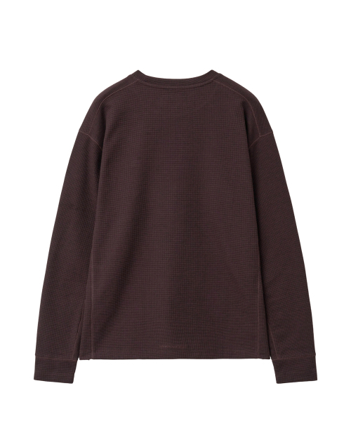 PHYPS MOTORCYCLE(フィップスモーターサイクル)の「H-Tech Waffle Long Sleeve Burgundy(Tシャツ/カットソー・レディース・その他・MEDIUM/LARGE/X-LARGE/SMALL)」の3枚目の写真