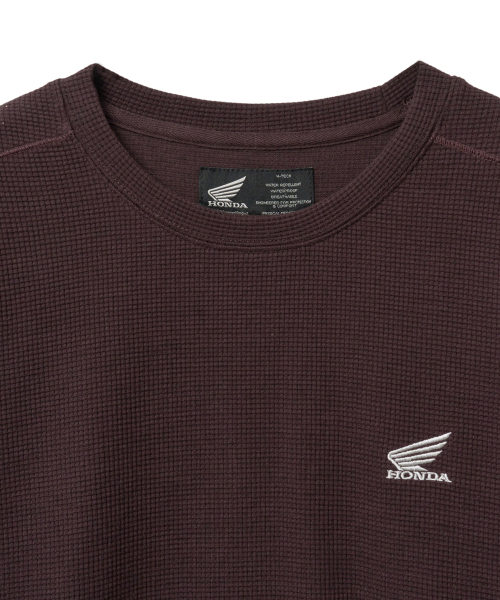 PHYPS MOTORCYCLE(フィップスモーターサイクル)の「H-Tech Waffle Long Sleeve Burgundy(Tシャツ/カットソー・レディース・その他・MEDIUM/LARGE/X-LARGE/SMALL)」の4枚目の写真