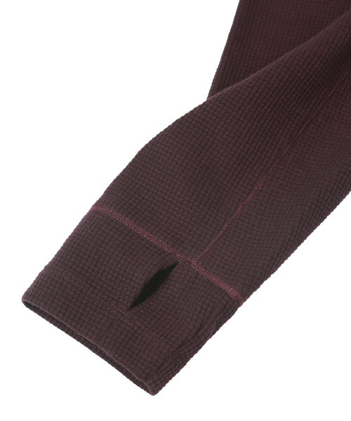 PHYPS MOTORCYCLE(フィップスモーターサイクル)の「H-Tech Waffle Long Sleeve Burgundy(Tシャツ/カットソー・レディース・その他・MEDIUM/LARGE/X-LARGE/SMALL)」の5枚目の写真