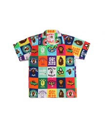 BABY MILO PATCHWORK OPEN COLLAR SHIRT