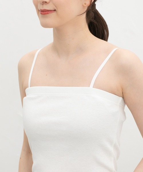 Honeys(ハニーズ)の「【UVカット】ベアトップ(キャミソール・レディース・ブラック/オフホワイト・L/LL/M/S)」の15枚目の写真