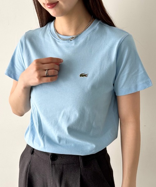 LACOSTE（ラコステ）の「LACOSTE(ラコステ)/ボーイズ クルーネック 半袖T ワンポイント ワニロゴパッチ/LCB CORE TEE（Tシャツ/カットソー・レディース・ホワイト/グリーン/ネイビー/ブラック/ライトブルー・S/M/L/XL）」の21枚目の写真