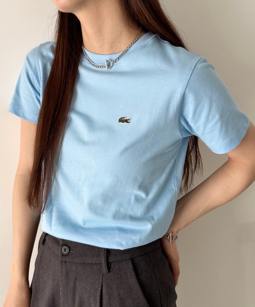 LACOSTE（ラコステ）の「LACOSTE(ラコステ)/ボーイズ クルーネック 半袖T ワンポイント ワニロゴパッチ/LCB CORE TEE（Tシャツ/カットソー・レディース・ホワイト/グリーン/ネイビー/ブラック/ライトブルー・S/M/L/XL）」の22枚目の写真