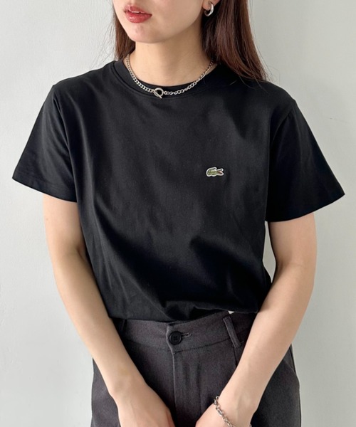 LACOSTE（ラコステ）の「LACOSTE(ラコステ)/ボーイズ クルーネック 半袖T ワンポイント ワニロゴパッチ/LCB CORE TEE（Tシャツ/カットソー・レディース・ホワイト/グリーン/ネイビー/ブラック/ライトブルー・S/M/L/XL）」の13枚目の写真