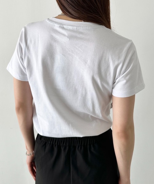 LACOSTE（ラコステ）の「LACOSTE(ラコステ)/ボーイズ クルーネック 半袖T ワンポイント ワニロゴパッチ/LCB CORE TEE（Tシャツ/カットソー・レディース・ホワイト/グリーン/ネイビー/ブラック/ライトブルー・S/M/L/XL）」の11枚目の写真