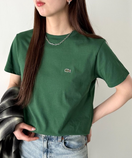 LACOSTE（ラコステ）の「LACOSTE(ラコステ)/ボーイズ クルーネック 半袖T ワンポイント ワニロゴパッチ/LCB CORE TEE（Tシャツ/カットソー・レディース・ホワイト/グリーン/ネイビー/ブラック/ライトブルー・S/M/L/XL）」の17枚目の写真
