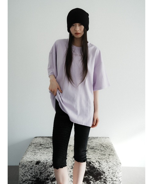 Katrin TOKYO(カトリーントーキョー)の「glint logo tee(Tシャツ/カットソー・レディース・ブラウン/ホワイト/パープル・unisex XL/XS)」の1枚目の写真