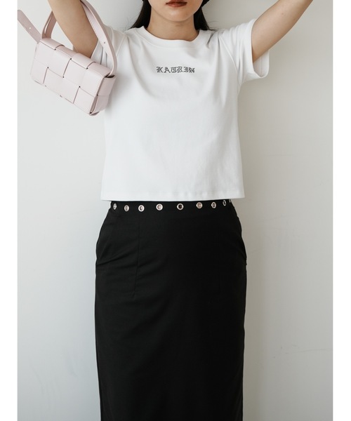 Katrin TOKYO(カトリーントーキョー)の「glint logo tee(Tシャツ/カットソー・レディース・ブラウン/ホワイト/パープル・unisex XL/XS)」の4枚目の写真