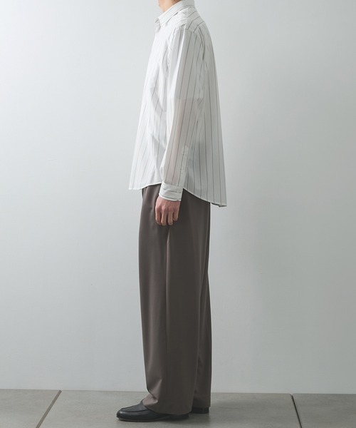 KANEMASA PHIL.(カネマサフィル)の「【KANEMASA PHIL./カネマサフィル】46G Stripe Modest Shirt(シャツ/ブラウス・メンズ・ブラック/ストライプ/ホワイト・L/M)」の12枚目の写真
