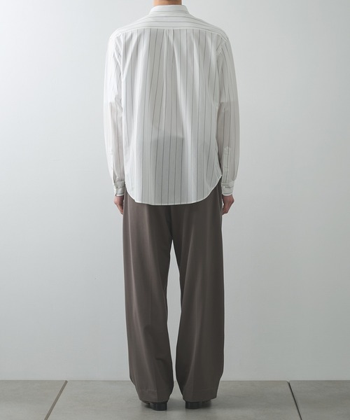 KANEMASA PHIL.(カネマサフィル)の「【KANEMASA PHIL./カネマサフィル】46G Stripe Modest Shirt(シャツ/ブラウス・メンズ・ブラック/ストライプ/ホワイト・L/M)」の13枚目の写真