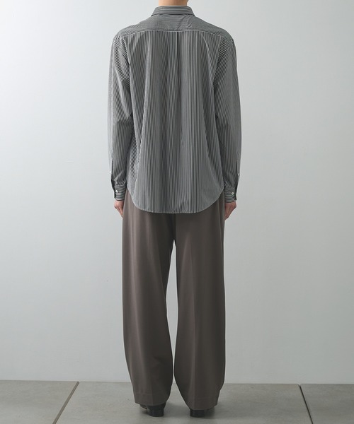 KANEMASA PHIL.(カネマサフィル)の「【KANEMASA PHIL./カネマサフィル】46G Stripe Modest Shirt(シャツ/ブラウス・メンズ・ブラック/ストライプ/ホワイト・L/M)」の19枚目の写真