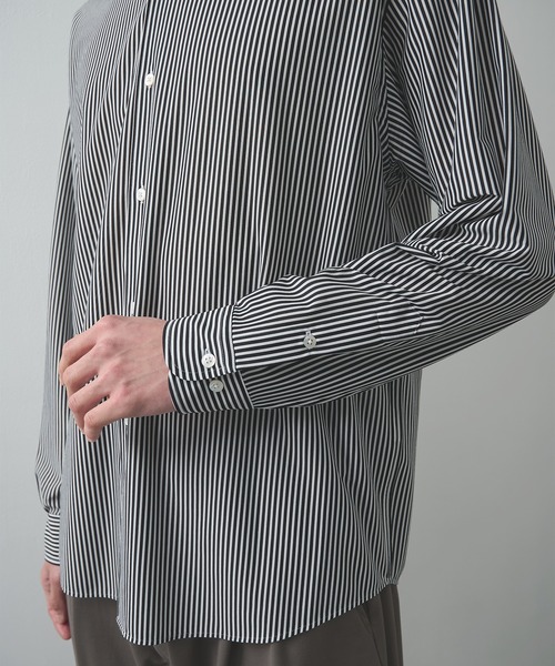 KANEMASA PHIL.(カネマサフィル)の「【KANEMASA PHIL./カネマサフィル】46G Stripe Modest Shirt(シャツ/ブラウス・メンズ・ブラック/ストライプ/ホワイト・L/M)」の21枚目の写真