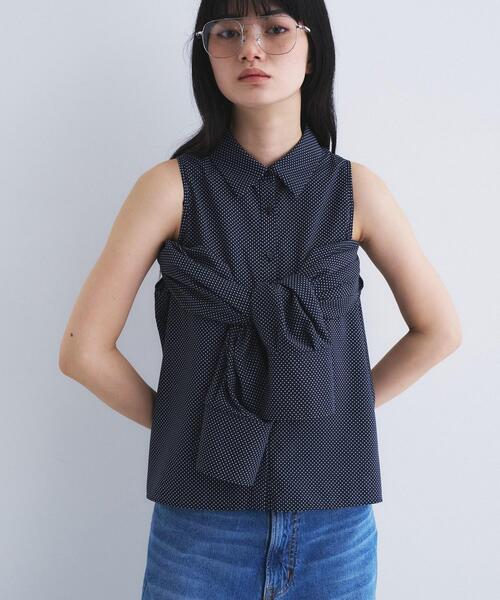 CODE A（コードエー）の「dots open shoulder shirts（シャツ/ブラウス・レディース・ネイビー系5/ブラック系5・00）」の8枚目の写真