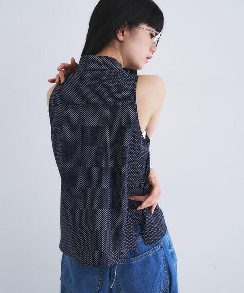 CODE A（コードエー）の「dots open shoulder shirts（シャツ/ブラウス・レディース・ネイビー系5/ブラック系5・00）」の10枚目の写真