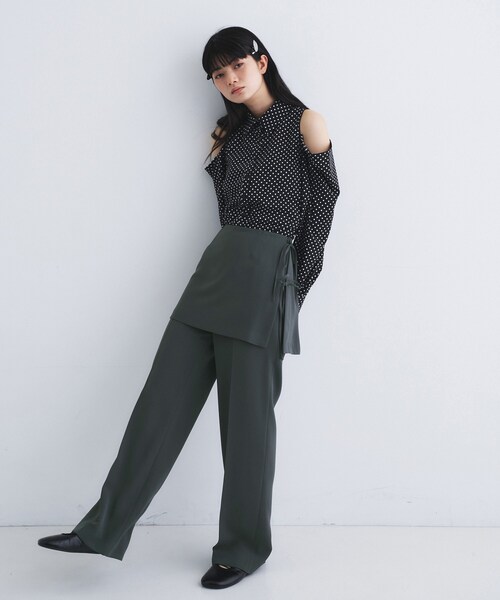 CODE A（コードエー）の「dots open shoulder shirts（シャツ/ブラウス・レディース・ネイビー系5/ブラック系5・00）」の13枚目の写真