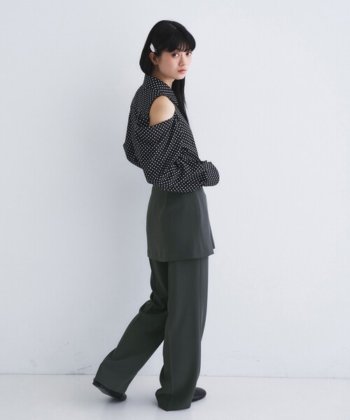 CODE A（コードエー）の「dots open shoulder shirts（シャツ/ブラウス・レディース・ネイビー系5/ブラック系5・00）」の14枚目の写真