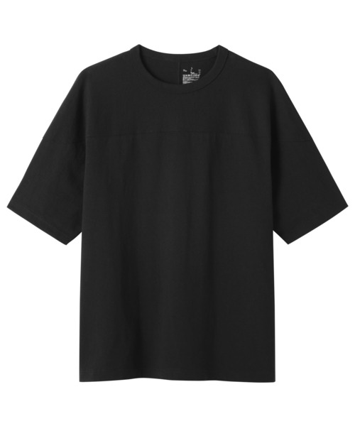 無印良品（ムジルシリョウヒン）の「紳士　洗いざらし太番手フットボール五分袖Ｔシャツ（Tシャツ/カットソー・メンズ・ブラック/ホワイト/ダークグレー・XL/L/S/M）」の9枚目の写真