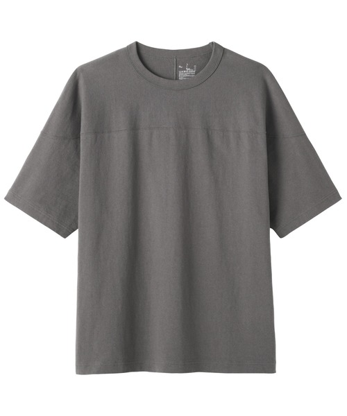 無印良品（ムジルシリョウヒン）の「紳士　洗いざらし太番手フットボール五分袖Ｔシャツ（Tシャツ/カットソー・メンズ・ブラック/ホワイト/ダークグレー・XL/L/S/M）」の12枚目の写真