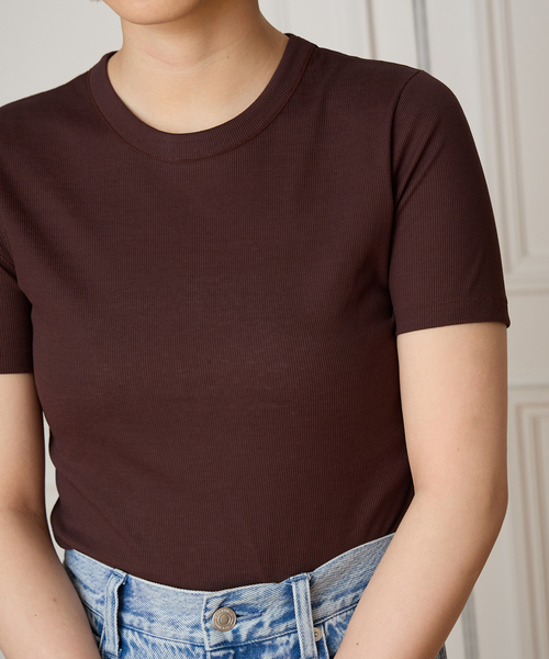 IENA リブカットソー セール】HANES リブハイネックカットソー（Tシャツ/カットソー