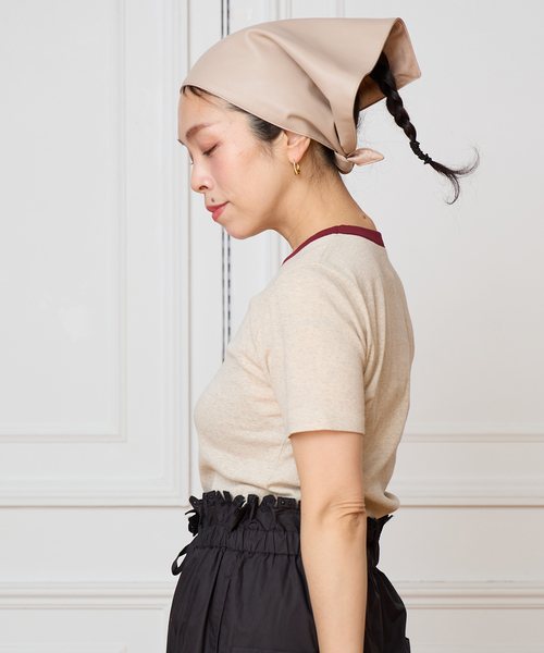IENA LA BOUCLE コットンリブハーフスリーブカットソー（Tシャツ