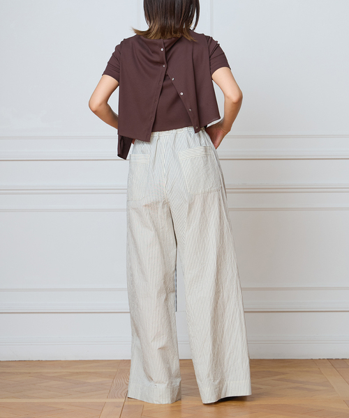 IENA LA BOUCLE（イエナラブークル）の「IENA LA BOUCLE コットンリブハーフスリーブカットソー（Tシャツ/カットソー・レディース・ブラック/ストーン/チョコ/ブラウン・FREE）」の16枚目の写真