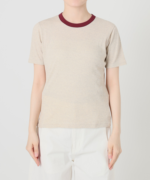 IENA LA BOUCLE（イエナラブークル）の「IENA LA BOUCLE コットンリブハーフスリーブカットソー（Tシャツ/カットソー・レディース・ブラック/ストーン/チョコ/ブラウン・FREE）」の7枚目の写真