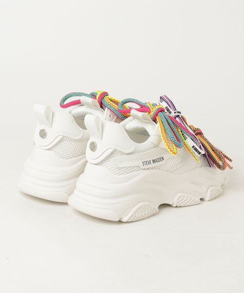 STEVE MADDEN(スティーブマデン)の「STEVE MADDEN スティーブマデン PRYCE-SML-XS マルチカラーシューレーススニーカー(スニーカー・レディース・ホワイト系その他・23.5cm/24.0cm/24.5cm/25.0cm/23.0cm)」の2枚目の写真