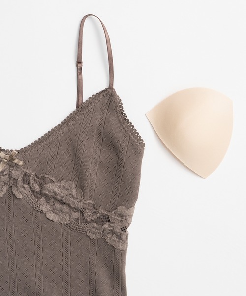 PRANK PROJECT(プランクプロジェクト)の「【2026Summer Pre-Order】アイレットレースカップインキャミ / Eyelet Lace Cup-In Cami(キャミソール・レディース・ホワイト/グレー/ブラック・FREE)」の8枚目の写真