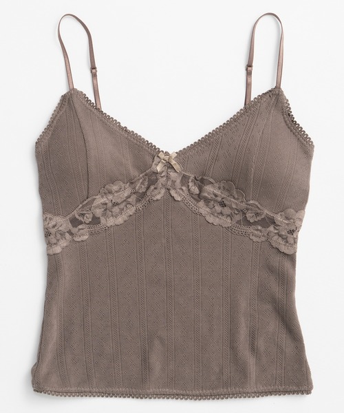 PRANK PROJECT(プランクプロジェクト)の「【2026Summer Pre-Order】アイレットレースカップインキャミ / Eyelet Lace Cup-In Cami(キャミソール・レディース・ホワイト/グレー/ブラック・FREE)」の9枚目の写真