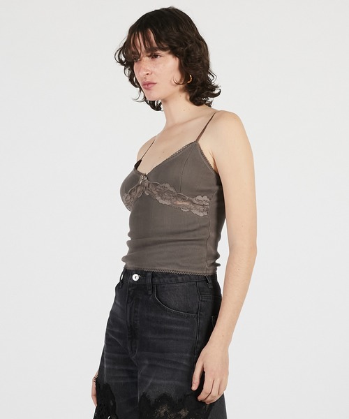 PRANK PROJECT(プランクプロジェクト)の「【2026Summer Pre-Order】アイレットレースカップインキャミ / Eyelet Lace Cup-In Cami(キャミソール・レディース・ホワイト/グレー/ブラック・FREE)」の15枚目の写真