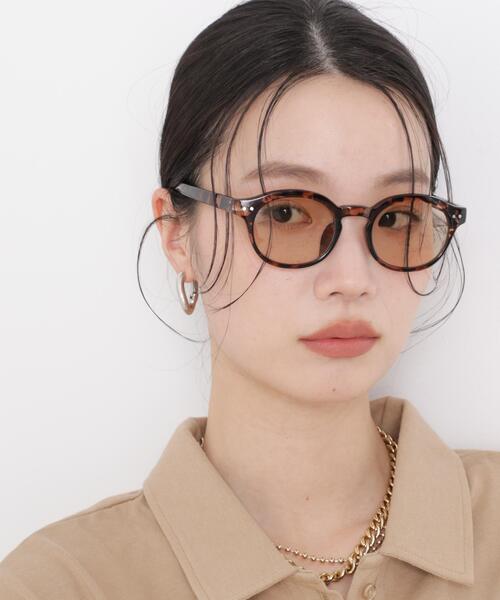 NANO universe(ナノユニバース)の「丸型サングラス(サングラス・レディース・その他1/ブラウン/ブラック・F)」の2枚目の写真